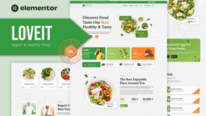 Loveit - Vegan & Healthy Food Restaurant Elementor Template Kit