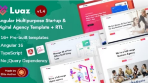 Luaz (v1.6) Angular 14 Multipurpose Template