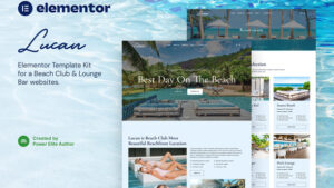 Lucan – Beach Club & Lounge Bar Elementor Template Kit