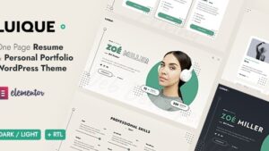 Luique (v1.3.1) Personal Portfolio WordPress Theme (Activated)