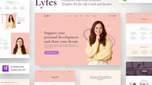 Lyfes – Feminine Life Coach & Speaker Elementor Template Kit