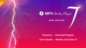 MP3 Sticky Player Wordpress Plugin v8.0