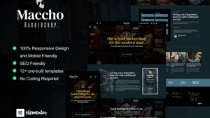 Maccho - Gentlemen Barbershop Elementor Template Kit