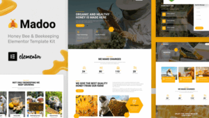 Madoo – Honey Bee & Beekeeping Elementor Template Kit
