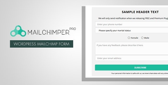 MailChimper PRO v1.8.3.4 WordPress MailChimp Signup Form Plugin