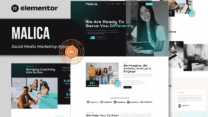 Malica - Social Media Marketing Agency Elementor Template Kit