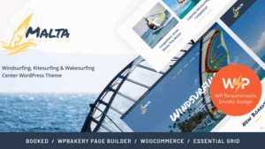 Malta (v1.3.2) Windsurfing, Kitesurfing & Wakesurfing Center WP Theme