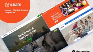 Masden - Charity & Donation Elementor Template Kit