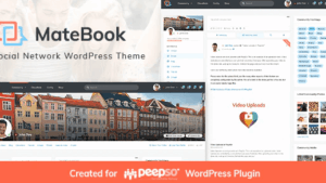 Matebook v1.3 Social Network WordPress Theme