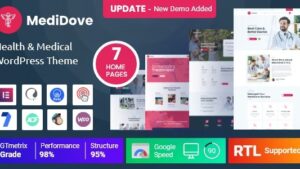 MediDove (v3.0.1) Health & Medical WordPress Theme + RTL