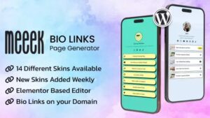 Meeek (v2.1) Elementor Bio Links Builder for WordPress