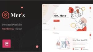 Mer's v.1.0 Personal Portfolio WordPress Theme