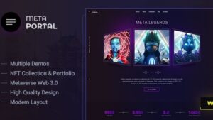 MetaPortal (v3.0.2) NFT Portfolio WordPress Theme