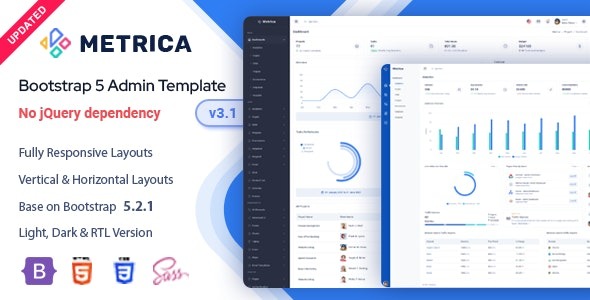 Metrica (v3.1.0) Bootstrap 5 Admin & Dashboard Template