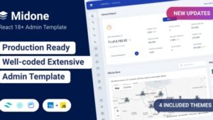 Midone (v2.0.2) React Admin Dashboard Template + HTML Version