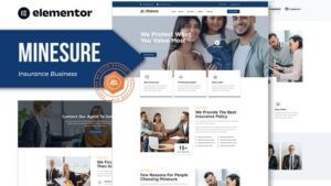 Minesure - Insurance Business Elementor Template Kit