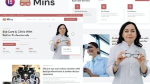 Mins - Eye Care Clinic Services Elementor Template Kit