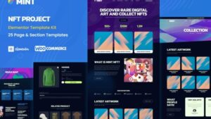Mint - NFT Projects & Portfolio WooCommerce Elementor Template Kit