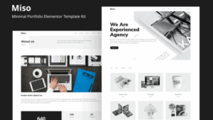 Miso - Minimal Portfolio Elementor Template Kit