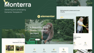 Monterra - Gardening and Landscaping Elementor Template Kit