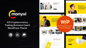 Monyxi (v1.1.8) ICO Cryptocurrency Trading Business Coach WordPress Theme