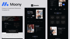 Moony - Finance & Investment Elementor Template Kit