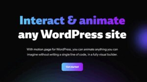 Motion.page v2.4.1 Animation & Interaction WordPress Plugin for Pros