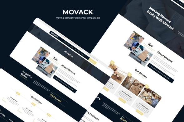 Movack - Moving Company Elementor Template Kit