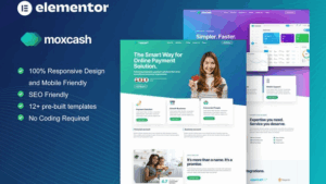 MoxCash - Online Payment Gateway Elementor Pro Template Kit