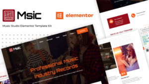 Msic - Music Studio Elementor Template Kit