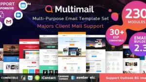 Multimail (21 March 2022) Responsive Mailchimp Email Template Set + Builder online