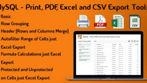 MySQL v3.1.1 – Print, PDF, Excel And CSV Export Tools PHP Script