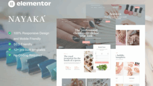 Nayaka - Nail Salon & Beauty Care Elementor Template Kit