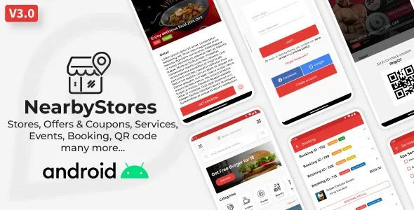 NearbyStores Android v4.0.1 - 优惠活动与实时聊天应用 + Firebase支持