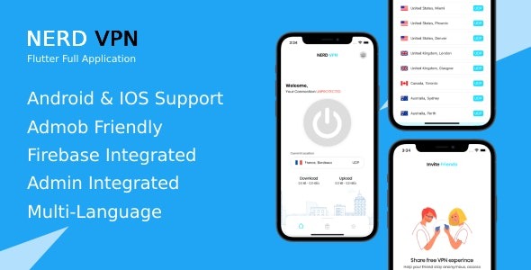 Nerd VPN v6.0.2 Flutter VPN App for Android with IAP
