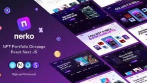Nerko (5 DEC 2023) NFT Portfolio React NextJS Template
