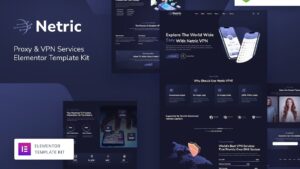 Netric – Proxy & VPN Services Elementor Template Kit