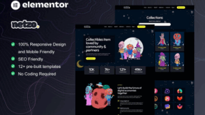 Netzo - NFT Portfolio Elementor Template Kit