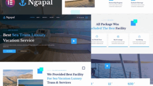 Ngapal - Sea Luxury Yatch Vacation Services Elementor Template Kit