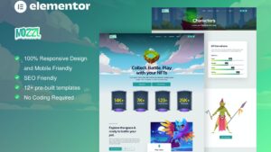 Nozzle - Game NFT Elementor Pro Template Kit