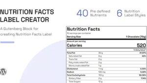 Nutrition Facts Label Creator (Gutenberg Block) v0.4.0