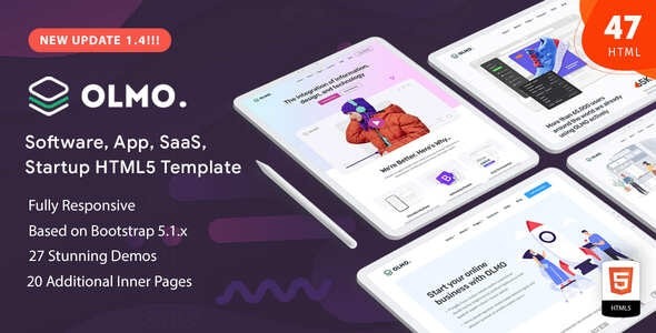 OLMO v1.4 Software & SaaS HTML5 Template