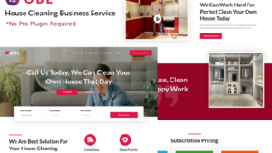 Obe - House Cleaning Business Elementor Template Kits