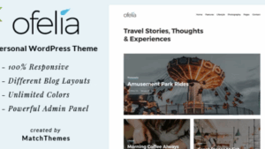 Ofelia (v2.1.0) Travel Personal WordPress Blog Theme