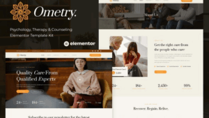 Ometry - Psychology Therapy & Counseling Elementor Template Kit