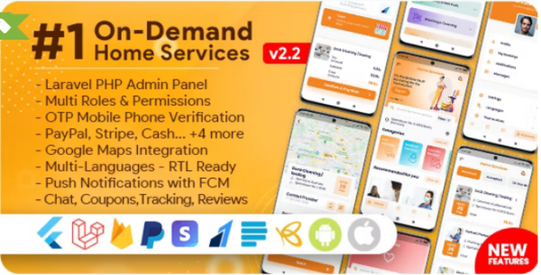 Fixed* On-Demand Home Services (v3.0.0) Business Listing, Handyman Booking with Admin Panel [Activated]
