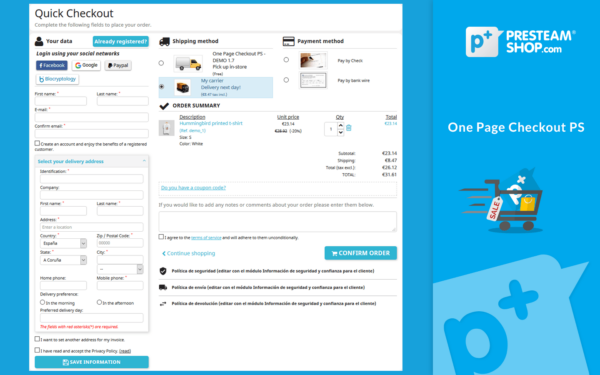 [Activated] v4.3.0 Module One Page Checkout PS (Easy, Fast & Intuitive)