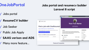 Fixed* OneJobPortal (v1.0.9) Jobs board and resume builder [Activated]