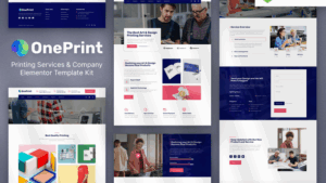 OnePrint – Printing Services Company Elementor Template Kit