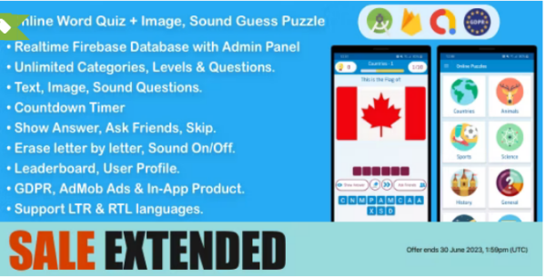 Online Word Quiz + Image Guess + Sound Guess Puzzle Game for Android v2.7